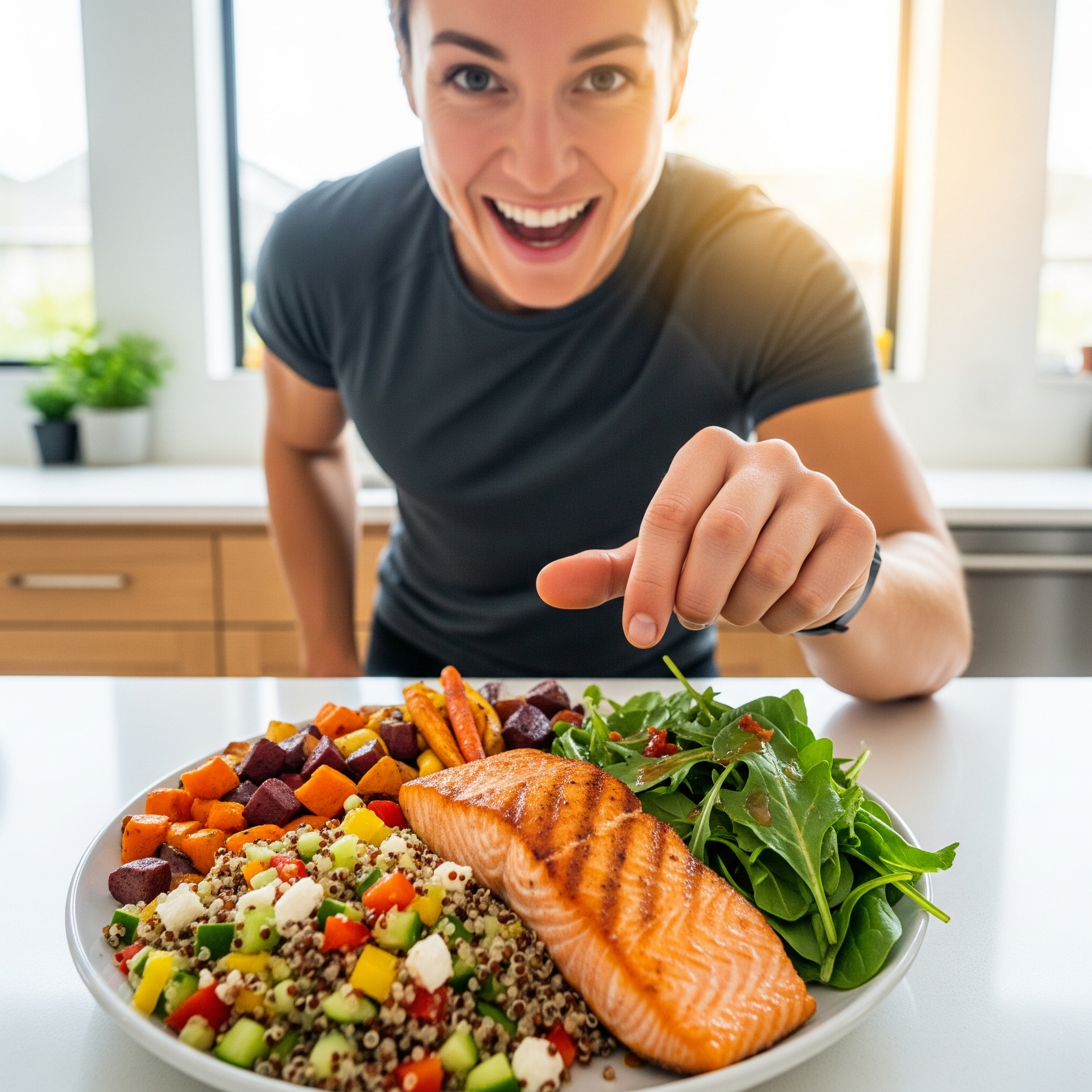 A vibrant, nutrient-packed meal designed for fitness goals.